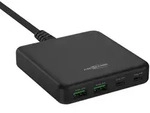 ANSMANN USB Ladeger&auml;t 65W 4 Ports Charger, USB-C/USB-A Schnelladeger&auml;t - Schwarz