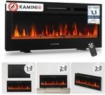 KAMINIO Elektrokamin MARLON - Elektrischer 3-in-1 Kamin mit Heizung,