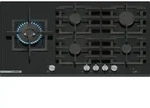 Bosch Serie 8 PRS9A6H40, Schwarz, Integriert, 90 cm, Gaskochfeld, Geh&auml;rtetes Glas, 5