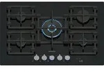 Siemens iQ700 ER7A6RH40, Schwarz, Integriert, 75 cm, Gaskochfeld, Geh&auml;rtetes...