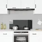 vidaXL K&uuml;chenr&uuml;ckwand Schwarz 100x40 cm Hartglas - Schwarz