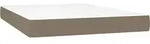 vidaXL Taschenfederkernmatratze Mittel Taupe 140x200x20 cm Stoff - Braun/Wei&szlig;