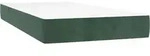 vidaXL Taschenfederkernmatratze Mittel Dunkelgr&uuml;n 100x220x20 cm Samt -...