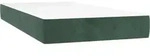 vidaXL Taschenfederkernmatratze Mittel Dunkelgr&uuml;n 120x190x20 cm Samt -...