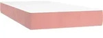 vidaXL Taschenfederkernmatratze f&uuml;r Kinder Mittel Rosa 80x160 cm Samt -...