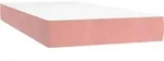 vidaXL Taschenfederkernmatratze Mittel Rosa 120x190x20 cm Samt - Rosa/Wei&szlig;