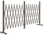 Outsunny Scherengitter Absperrgitter ausziehbar 52-405cm Garten Alu Braun -...