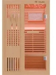 Dewello Finnische Sauna MINTO 120x120 Kabine aus Hemlock Tannenholz mit 3,5 kW...