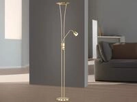 TRIO Trio Arizona LED -lattiavalaisin, 20 W + 5 W, mattamessinki - Gold