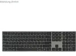 Perixx PERIBOARD-817 DE Kabellose Dual-Mode-Tastatur aus Aluminium, Vollformat