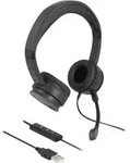DeLOCK USB Stereo Headset mit Kabelfernbedienung und Quick-Mute Taste f&uuml;r PC und