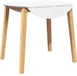 vidaXL Esstisch Natur Massivholz Gummibaumholz - Braun