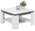 Couchtisch Wohnzimmertisch Tim III - quadratisch - Nachbildung Wei&szlig; -