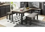 Esstisch Jasmin K&uuml;chentisch Tisch in graphit Artisan Eiche 160-220 cm - Braun/Grau