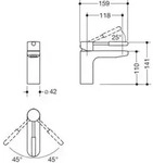 HEWI AQ1.12M10240 95 Einhebel-Waschtischmischer,