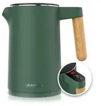 Arendo Wasserkocher mit Temperatureinstellung 40&deg; - 100 &deg;C & Anzeige, Edelstahl,