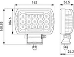 HELLA Fernscheinwerfer 1FE 358 154-051 Links Rechts 162mm 107mm 57mm