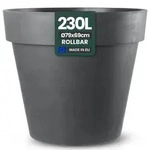 XXL Pflanzk&uuml;bel / Pflanztopf &bdquo;LIKE&ldquo; &Oslash;79xH70 cm - Anthrazit - Rund,...