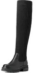 DREAM PAIRS Damen Over-The-Knee-Stiefel Oberschenkelhohe Frau Stiefel Gestrickter