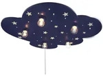 Niermann Leuchten Deckenleuchte Wolke blau mit fluoreszend. Sternen - Ma&szlig;e: 74 cm x