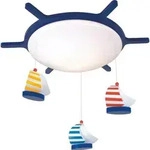 Niermann Leuchten Deckenschale Segelboote - Ma&szlig;e: 53 cm x 53 cm x 10 cm - Farbe: