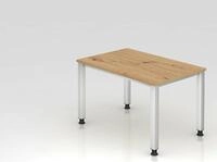 B&uuml;ro Schreibtisch 120 x 80 cm Modell QS12 R = Asteiche-graphit