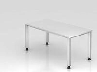 B&uuml;ro Schreibtisch 160x80 cm Modell QS16 W = Wei&szlig;-graphit