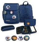 Belmil Premium Comfy Plus Schulranzenset 5-teilig - Topographic - Blau