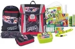 JOLLY Schulranzen-Set Classic Formula Kunstfaser schwarz/rot