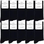 Occulto Herren 100% Baumwollsocken 10-20er Pack (Modell: Ingo) - Schwarz - 39-42