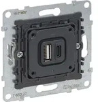 Legrand 765027 SEANO Einsatz 2f USB-Ladesteckdose Typ A+C m.Ladestrom 3