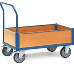 fetra 2562, Sperrholz, Stahl, Transportwagen, Blau, 600 kg, 4 Rad/R&auml;der, 20 cm