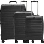 d&n Travel Line 4700 4 Rollen Kofferset 3-teilig mit Dehnfalte - Schwarz