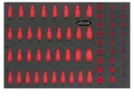 Vigor V2838, Teiler-Set, Schwarz, Rot, Schaum, Vigor V2837