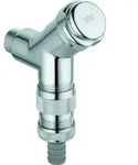 GROHE WAS-Anschlussventil 41015 DN15 Schr&auml;gsitz Design-Griff mit RV chrom - Silber