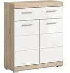 xonox.home - Standschrank breit Lambada 74x88x31 cm in Sonoma Eiche hell und wei -