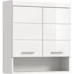 xonox.home - H&auml;ngeschrank Scout 74x79x24 cm in wei&szlig; und wei&szlig; Hochglanz - H&auml;ngesc