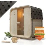Artsauna Fasssauna Nolvik M, mit 3,6 kW Ofen & Zubeh&ouml;r f&uuml;r Garten, Cube Design