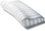 SISSEL Nackenkissen Soft Deluxe, 63 x 33 cm, Rechteckig, Grau, Wei&szlig;, Baumwolle,