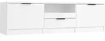 vidaXL TV-Schrank Wei&szlig; 140 x 35 x 40 cm Holzwerkstoff - Wei&szlig;