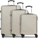 CHECK.IN Paradise 2.0 4 Rollen Kofferset 3-teilig mit Dehnfalte - Beige