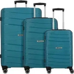 cocoono Leon 4 Rollen Kofferset 3-teilig - Blau
