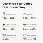 HiBREW H10A Espressomaschine halbautomatisch, 19 Bar, Edelstahl,...