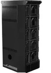 Kamineinsatz aus Stahl KRATKI BLANKA 8 kW &Oslash; 160 schwarze Kachel - Schwarz