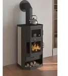 Kaminofen mit Backfach+Herdplatte Victoria Taro F schwarz &ndash; 9,51 kW