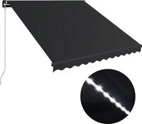 vidaXL Markise Manuell Einziehbar mit LED 350x250 cm Anthrazit