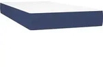 vidaXL Taschenfederkernmatratze Mittel Blau 100x200x20 cm Stoff - Blau/Wei&szlig;