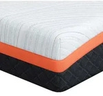 vidaXL Matratze Wei&szlig; und Schwarz 70 x 200 cm Jacquard-Stoff - Wei&szlig;
