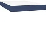 vidaXL Taschenfederkernmatratze Mittel Blau 120x200x20 cm Stoff - Blau/Wei&szlig;
