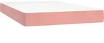vidaXL Taschenfederkernmatratze Mittel Rosa 120x200x20 cm Samt - Rosa/Wei&szlig;